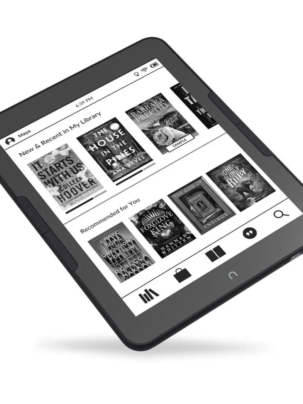 Nook Glowlight 4 Plus Barnes & Noble eBook Reader - Black - Includes Case